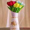 Antique tin-flower-vase
